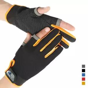 여름 바이크 미끄럼 방지 장갑 오토바이 자전거 코미네 반장갑 용품 등산 손가락 매쉬