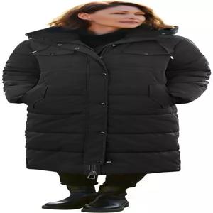 누텍스롤 여성 겨울 롱 다운 파카 재킷 따뜻한 두꺼운 후드 맥시 퀼트 퍼퍼 코트