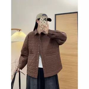 EAMT 여사친 봄 카디건 ？스티치 패딩코트 여숄카라 루즈핏 싱글 탑 순색 기모패딩느낌 EUNG1