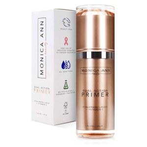 모니카 듀얼 액션 페이스 프라이머 30mL 매트 모든 함유된 메이크업 보습 미니마이저 히알루론산이 파운데이션 C와 톤을 반투명 위한 모공 매끄러움