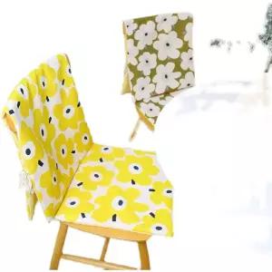 식탁의자커버 플라워 스펀지 커버 등받 방석 등받이 /