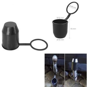 범용 자동차 견인 바 볼 커버 액세서리  내구성 블랙 캡 히치 캐러밴 트레일러  토볼 보호 50mm