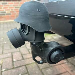 1개 트레일러 히치 커버 (스틸 헬멧 및 가스 마스크 포함) 3D 프린팅 볼 수신 튜브 녹 방지