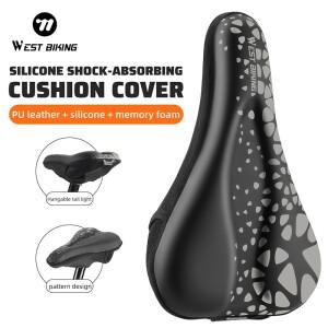 WEST BIKING 자전거 새들 커버  실리콘 충격 흡수 쿠션 MTB 도로  시트  미끄럼 방지 사이클링