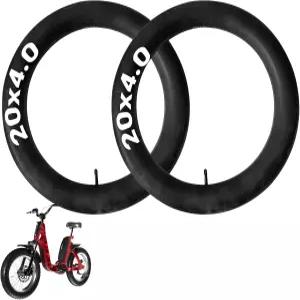 20x4.0 뚱뚱한 타이어 바이크 내부 튜브 헤비 듀티 교체 20인치 전기 자전거용 두꺼운 2팩