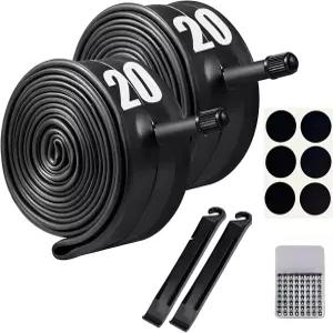 Vitog 2 팩 20인치 자전거 튜브 20x1.75/1.90/1.95/2.125 32mm 밸브 슈레이더 20x1.75 20x1.90 20x1.95