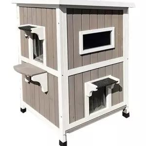 2층 고양이집 방수 야외 겨울집 케이지 길냥이 방한 고양이