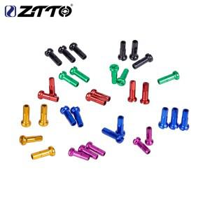 ZTTO 100피스 자전거 스포크 니플 2.0x14mm 고강도 알루미늄 합금 사이클링 다양한 색상 액세서리