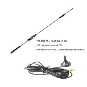 700-2700 MHz 12dBi 2G 3G 4G LTE 자기 안테나 TS9 커넥터 SMA 남성 GSM 외부 라우터 자동차
