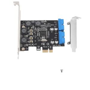 PCI Express USB 3.0  to 내부 2 포트  19 핀 헤더  확장 카드  X1 X4 X8 슬롯용  5Gbps