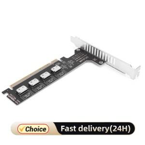 PCI-Express4.0 16x PCIE 분리형 1/4 Oculink 분기 카드 Express GEN4 64Gb 확장