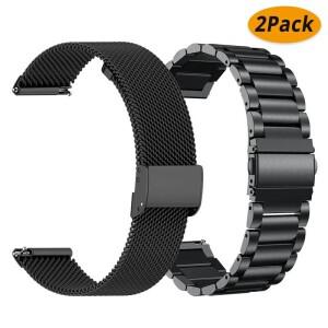 Amazfit GTS 2 mini/3/2e/GTS2/GTR 42mm/47mm/GTR2/2e/Stratos 2/3 금속 시계 팔찌 Bip 스트랩 용 20mm 밴
