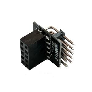 90도 마더보드 2.54mm 9핀10핀 엘보 부트 점퍼 9P USB9핀 HD 오디오 그래픽 카드 내압 어댑터