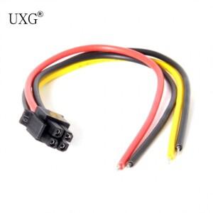 ATX 몰렉스 마이크로 핏 피치 3.0mm 4핀 수-오픈 와이어 전원 어댑터 케이블 15cm 20AWG UL1007