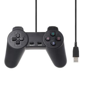 1.5m USB 유선 플스호환 게임 패드  PC 컨트롤러 컴퓨터