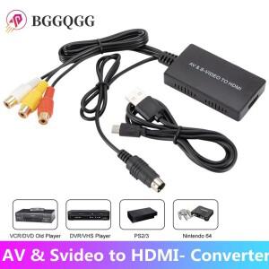 DVD HDTV STB용 CVBS AV SVIDEO RCA-HDMI 호환 어댑터  플스호환/플스호환 720P /1080P 비디오 컨버터와 가