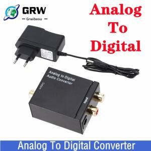 Grwibeou 아날로그-디지털 ADC 변환기 광 동축 RCA Toslink 오디오 사운드 어댑터 xbox호환360 DVD 용 appl
