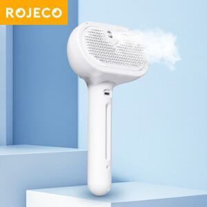 ROJECO 애완 동물 스프레이 헤어 빗 전문 전기 머리 직선 기 브러시 고양이 마사지 케어 스팀