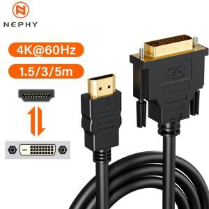DVI-HDMI 양방향 변환 어댑터 케이블 4K 60HZ 1080P 1.5/3/5미터 PC 노트북 플스호환 xbox호환 스위치 TV 2