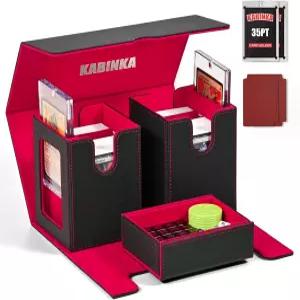 커맨더 디스플레이가 있는 MTG용 카빈카 데크 박스 3 in 1 트레이딩 카드 보관함 200장의 더블 슬리브