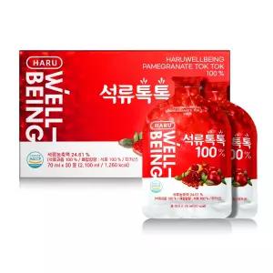 하루웰빙 석류톡톡100 석류과즙 액기스 농축액 2.1L 1개 선물세트 한가위 부모님 가족 설날 시댁