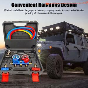 R1234YF 냉매 자동차 불소 미터 압력 게이지 이중 밸브 에어컨