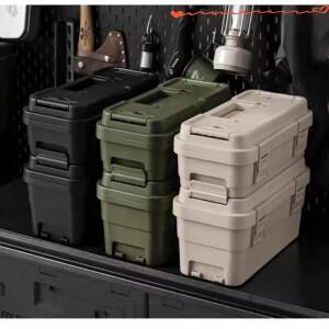 다기능 가정용 공구함 연결 가능 보관함 야외 자동차 낚시 미술 잡화 작업함 산업 스타일 이중 도어 PP 소