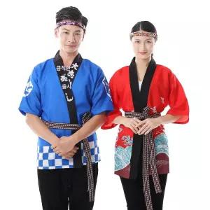 일식 요리사 주방 복장 작업복 레스토랑 스시 유니폼 조리복 반팔