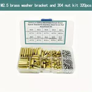 280PCS M2 남성 s 스틸 여성 너트 나사 스페이서 모음 스탠드오프 320p 스테인레