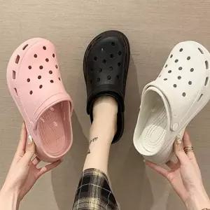 여성3cm 쿠션 펀칭 여름 슬리퍼 사무실 몰놀이 샌들 통굽슬리퍼 키높이슬리퍼 여자슬리퍼