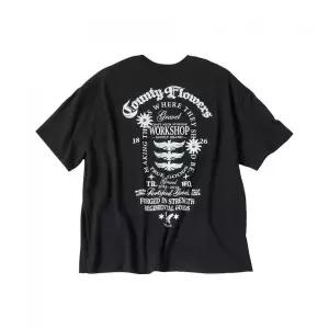 TRAVEL 카운티 플라워 크롭 반팔티 블랙 TRTXSURS171UC6