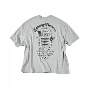 TRAVEL 카운티 플라워 크롭 반팔티 그레이 TRTXSURS171UC4