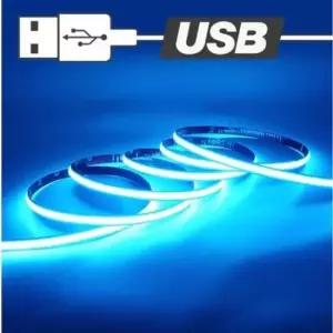 LED조명 USB전원 슬림 면발광 무드등 LED바 아이스블루 50cm