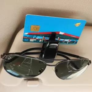 오너클랜 간편한 차량용 선글라스 거치대 선바이저 클립 블랙 선글라스거치대 안경클립