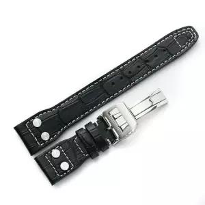 SDH1BK-22mm 와일드 가죽 손목시계 스트랩 끈 밴드 IWC 롤렉 스