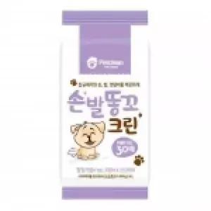 강아지물티슈 펫위생크린티슈 30매 위생용품 펫크린