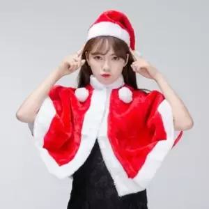 밍크산타망토모자세트소 크리스마스 산타의상 성탄절 산타복 산타망토