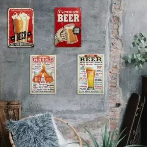거품 맥주 빈티지 철제 액자 인테리어 소품 호프집장식 레트로 인테리어액자