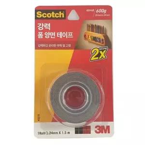 TBZ 강력 투명 폼양면테이프 24mmx1.5m 문구류 테이프용품