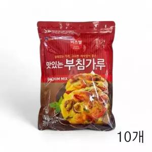 친절한탄씨 WL 이츠웰 맛있는 부침가루 1kg X 10개 식자재 바삭한 부침용 분말가루 명절전 명절음식
