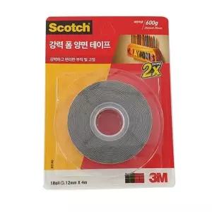 TBZ 강력 투명 폼양면테이프 12mmx4m 테이프용품 문구류