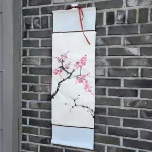 동양화 매화 꽃 그림 족자 서예 작품 두루마리 벽걸이 장식 인테리어 소품 전통