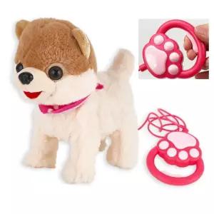 산책줄 버튼 유아용 꼬리 움직이는 강아지인형 장난감