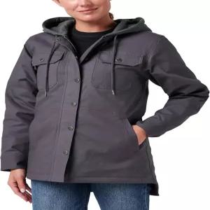 럭키 브랜드 워크웨어 여성 셔츠 재킷 플리스 후드 및 퀼트 안감 언 스몰