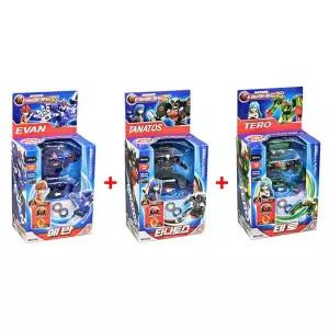 터닝메카드갓 에반+타나토스+테로 세트 터닝카 슈팅 변신로봇 로보트 캐릭터 선물