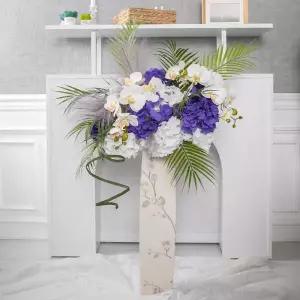 아트박스/플라워트리 대형 호접란 조화 화병 아레카팜파스 set 105cm (DIY)