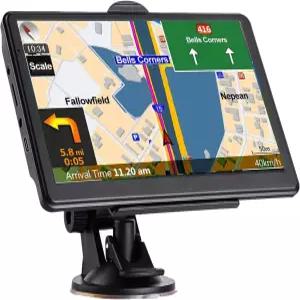 차량용 GPS 내비게이션 최신 2026 지도 7인치 터치스크린 실제 음성 회전 방향 알림 위성 무료 평생