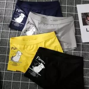 남자 남성 면소재 고양이 캐릭터 밴딩 드로즈 팬티