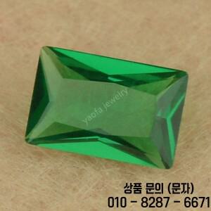 도매 1.5x3 ~ 10x12mm 5A 딥 그린 에메랄드 나노 스톤 느슨한 직사각형 모양 컷 합성 보석 쥬얼리 반지 표