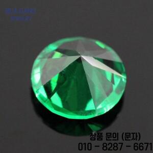 주얼리용 그린 나노 보석 합성 0.8 ~ 2.5mm 고온 저항 라운드 브릴리언트 컷